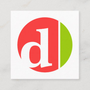 colour crush circles square business card