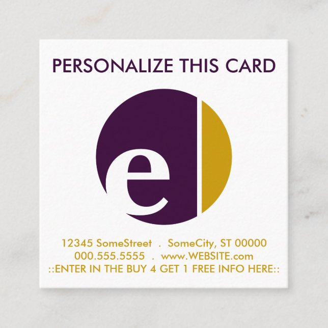 colour crush loyalty punch card (Front)