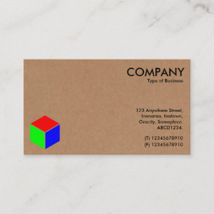 Colour Cube - Cardboard Business Card