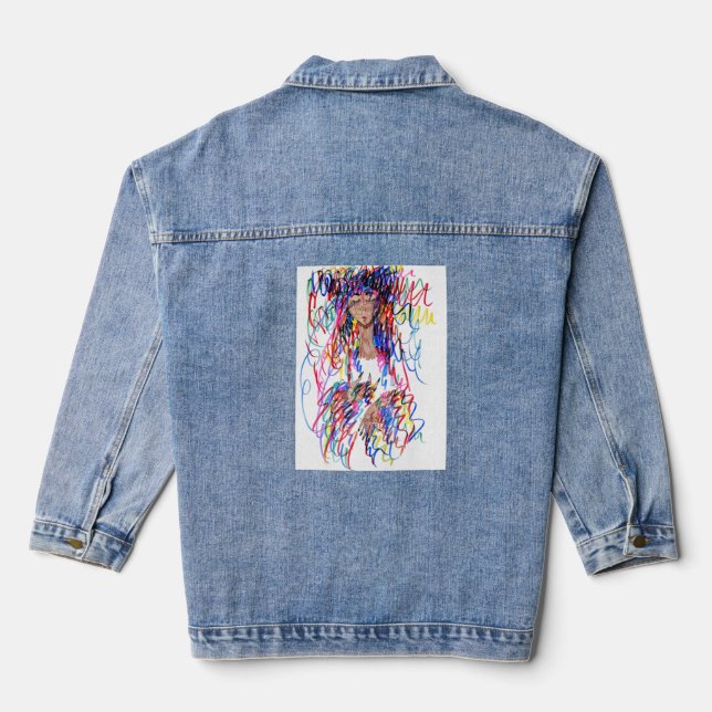 Colour Curls  Denim Jacket (Back)