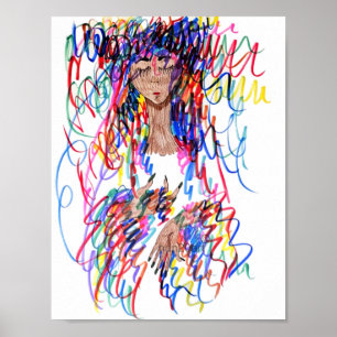 Colour Curls Poster
