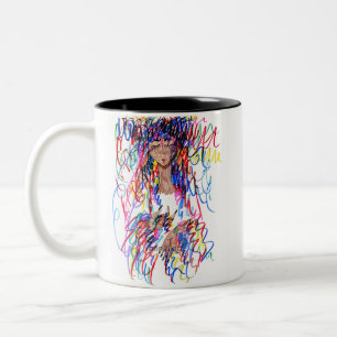 Colour Curls Two-Tone Coffee Mug