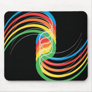 Colour Curves: Vector Illustration: Mouse Pad