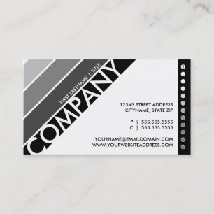 colour customizable punchcard business card