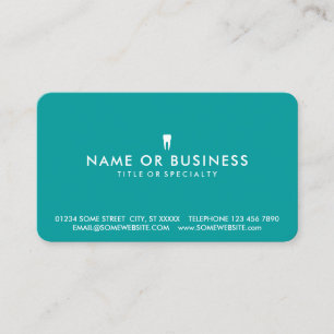 Colour Customizable Simple Dentistry Business Card