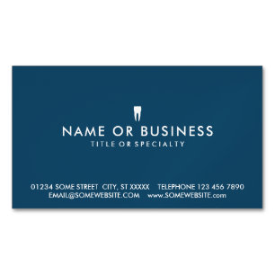 Colour Customizable Simple Dentistry Magnetic Business Card
