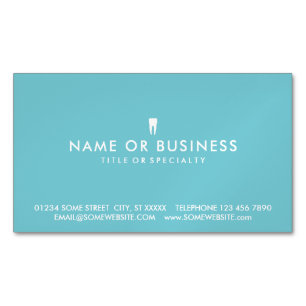 Colour Customizable Simple Dentistry Magnetic Business Card