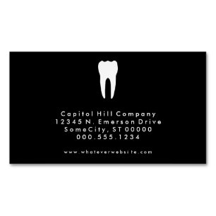 Colour Customizable Simple Dentistry Magnetic Business Card