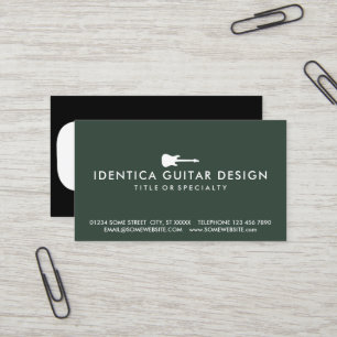 Colour Customizable Simple Electric Guitar Busines Business Card
