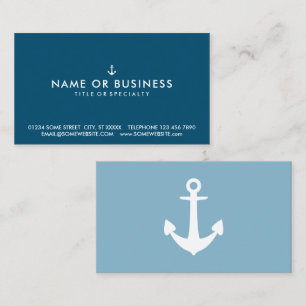 Colour Customizable Simple Ship Anchor Business Ca Card