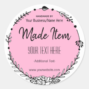 Colour Customizable Soy Wax Melt Scented Candle Classic Round Sticker