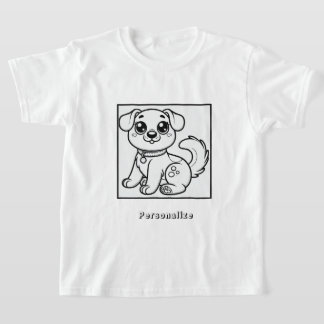 Colour Cute Dog Personalized  T-Shirt