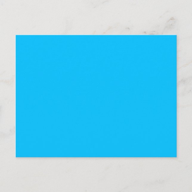 colour deep sky blue postcard (Front)