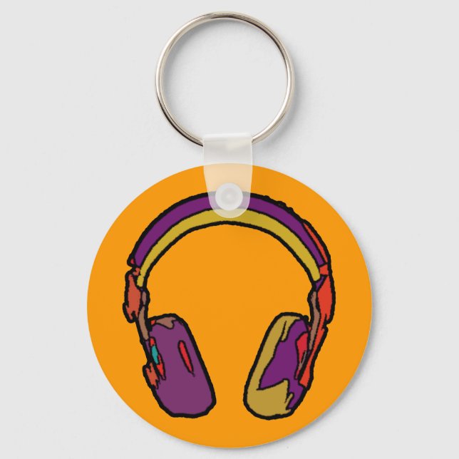 colour dj headphone keychain (Front)
