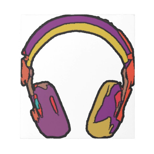 colour dj headphone notepad (Front)