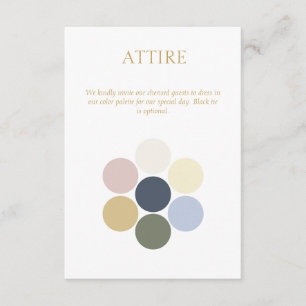 Colour Dot Wedding Attire Dress Code Enclosure Car Card