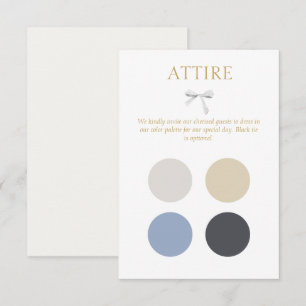 Colour Dot Wedding Attire Dress Code Enclosure Car Card