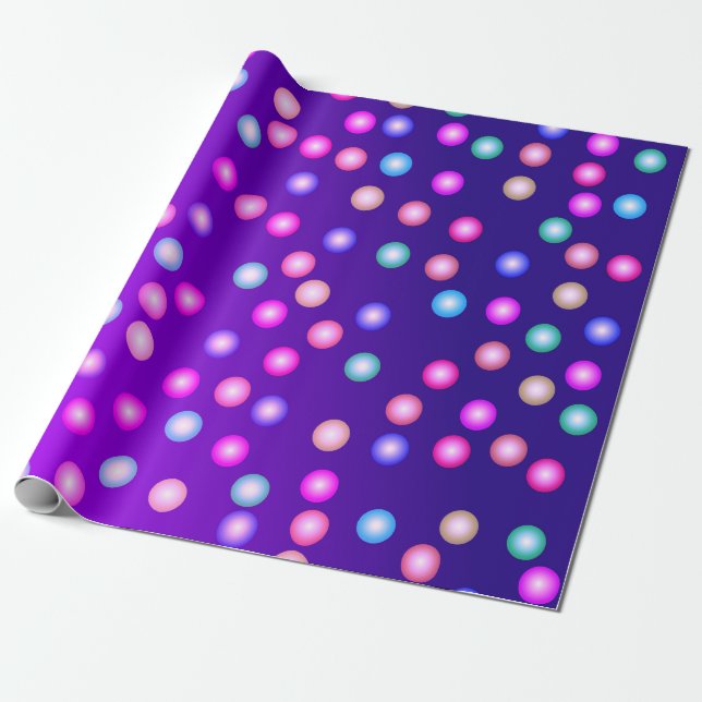 Colour Dots 2 Wrapping Paper (Unrolled)