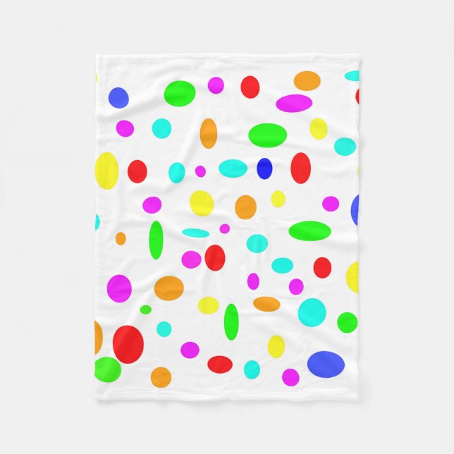 colour dots fleece blanket (Front)