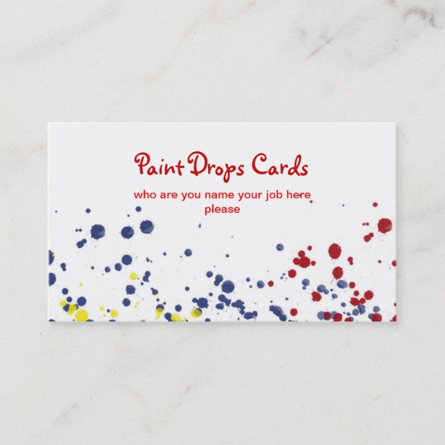 colour drops business card (Front)