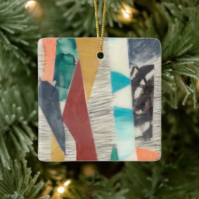 Colour Edge II Ceramic Ornament (Tree)