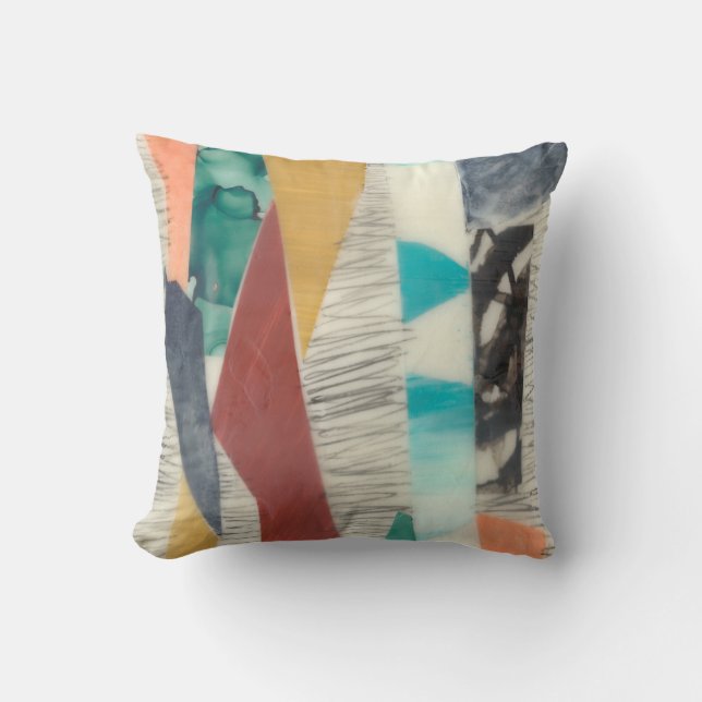 Colour Edge II Throw Pillow (Front)