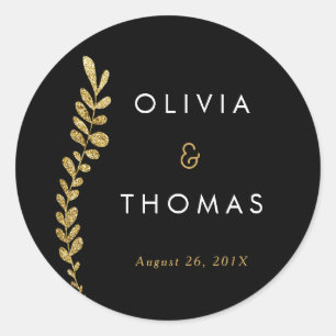 Colour Editable Gold Leaf Sticker, Favour Sticker