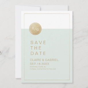 Colour editable minimalist modern save the date