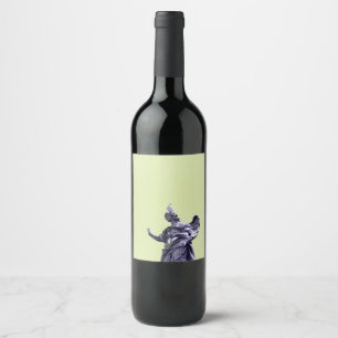 Colour effect, filtered, modern simple photography wine label