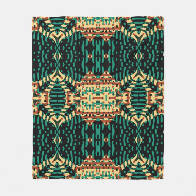 Colour Engraving pattern. Vintage illustrationabst Fleece Blanket (Front)