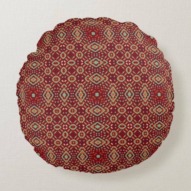 Colour Engraving pattern. Vintage illustrationabst Round Pillow (Front)