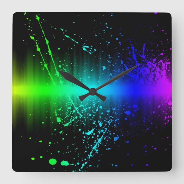 Colour Explosion 1 Clock (Front)