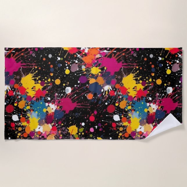 Colour Explosion Beach Towel (Front)
