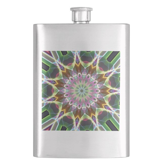 Colour Explosion Hip Flask (Front)