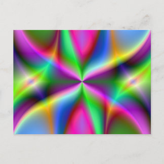 Colour Explosion Rainbow Fractal Art Gifts Postcard