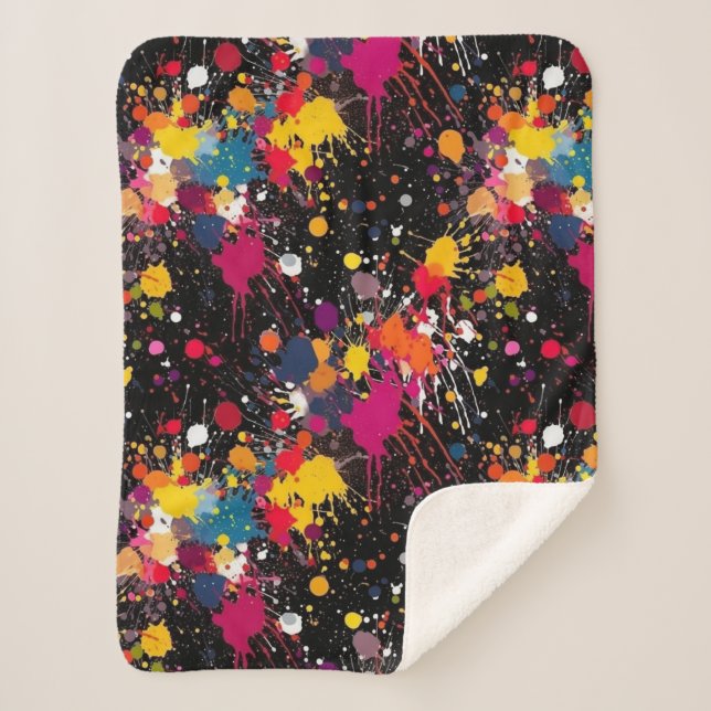 Colour Explosion Sherpa Blanket (Front)