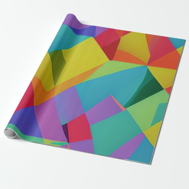 Colour Explosion Wrapping Paper (Unrolled)