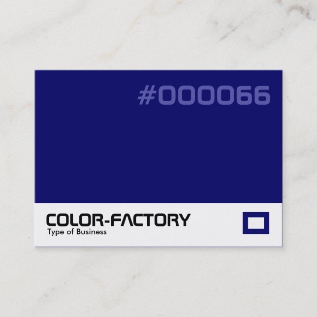 Colour Factory - Dark Blue (000066) Business Card (Front)