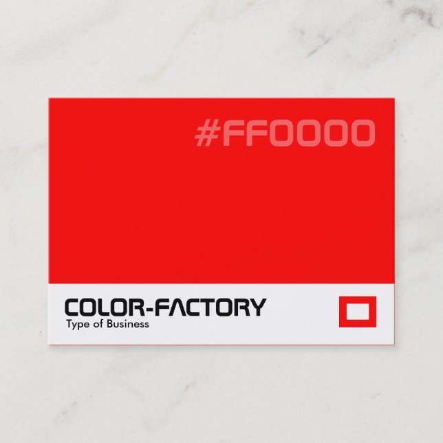 Colour Factory - Red (FF0000) Business Card (Front)