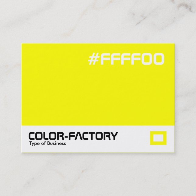 Colour Factory - Yellow (FFFF00) Business Card (Front)