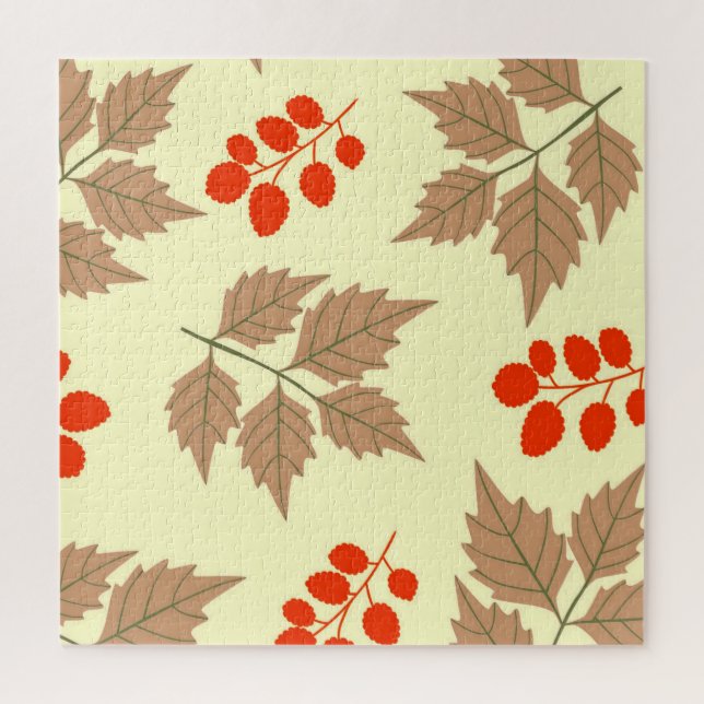 Colour fall leaves pattern jigsaw puzzle (Vertical)