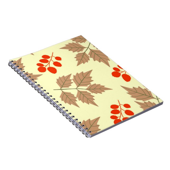 Colour fall leaves pattern notebook (Right Side)