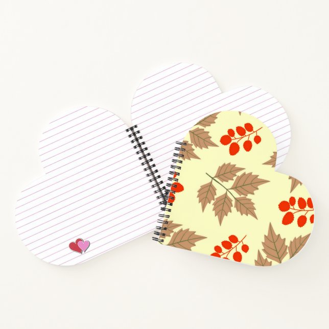 Colour fall leaves pattern notebook (Inside)