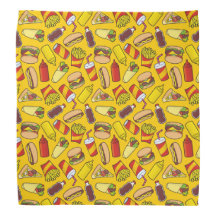 Colour Fast Food Icons Pattern