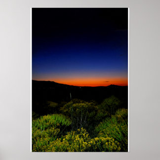 Colour Filled Sunset Poster