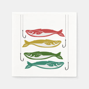 Colour Fish with Fish Hooks Napkin