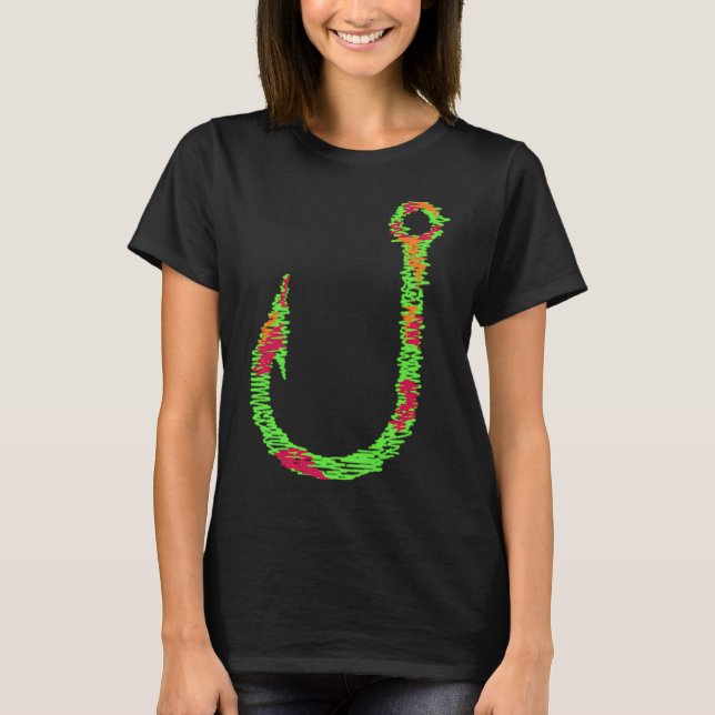 Colour fishing rod hook T-Shirt (Front)