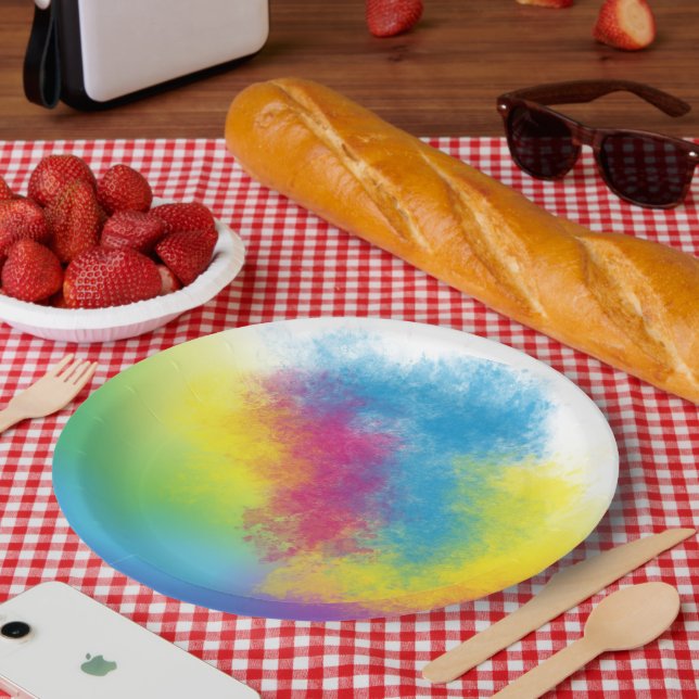 colour flash paper plate (Picnic)