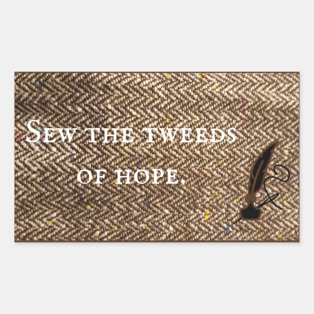 Colour-flecked tweed hope sticker (Front)