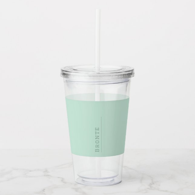 Colour Flow monogram Minty Fresh Acrylic Tumbler (Front)